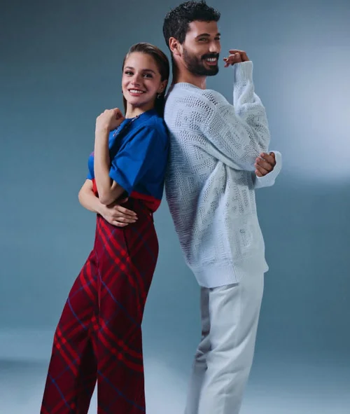 شلوار طرحدار بازیگران ترک