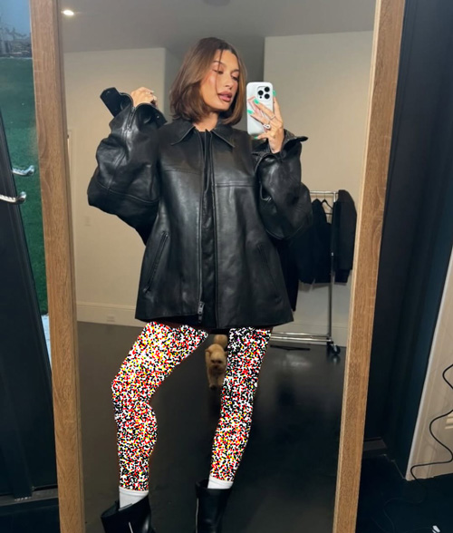 کتهای چرم هیلی بیبر