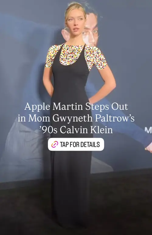 اپل مارتین با لباس مادرش