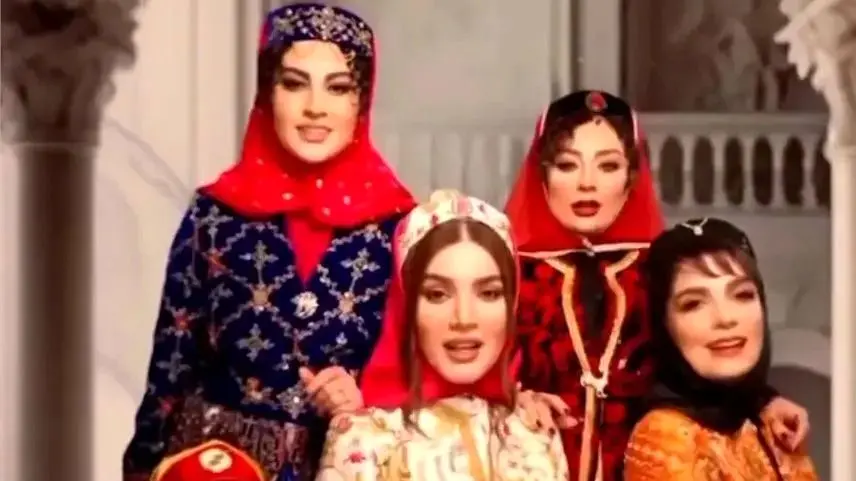 رقص و آواز زنان بازیگر ایرانی در صحنه‌ای شاد از سریال بامداد خمار!