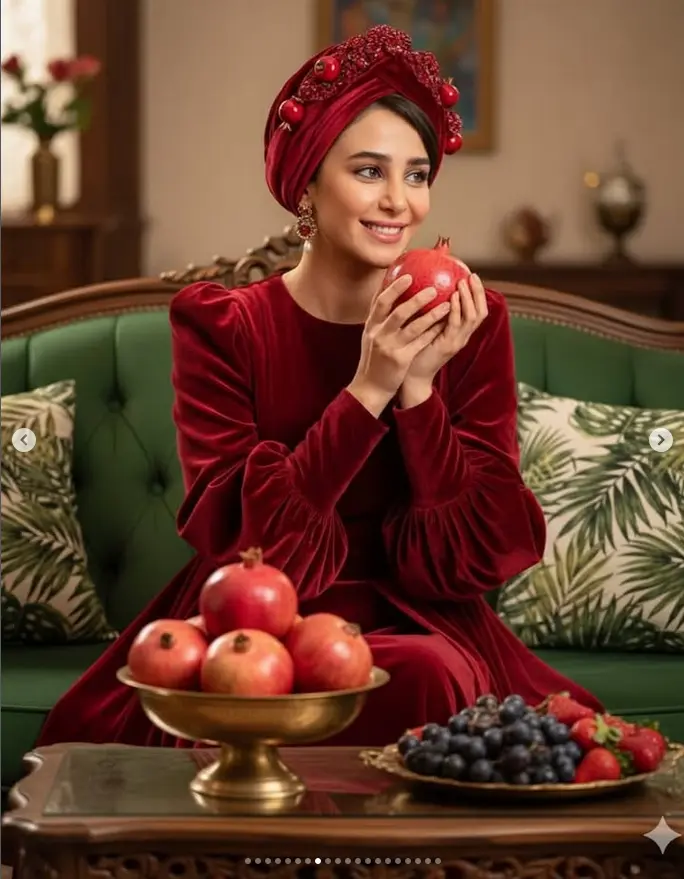 استایل یلدایی بازیگران