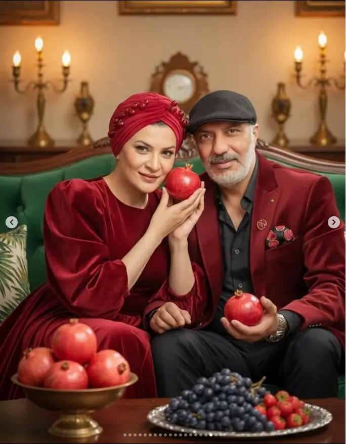 استایل یلدایی بازیگران