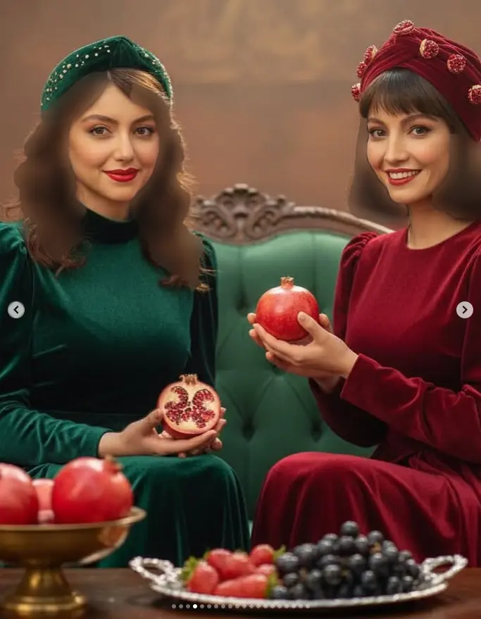 استایل یلدایی بازیگران