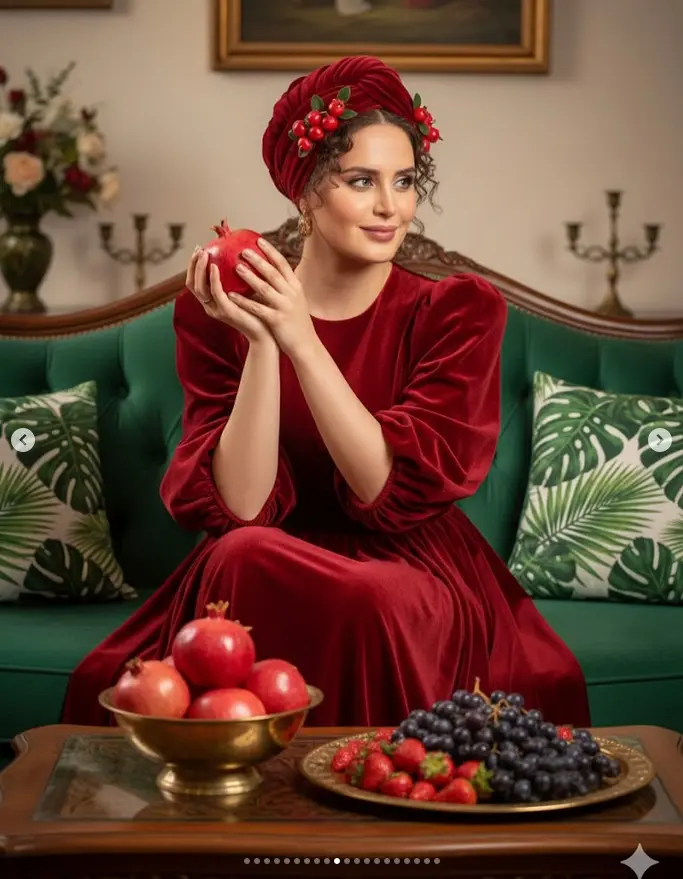 استایل یلدایی بازیگران