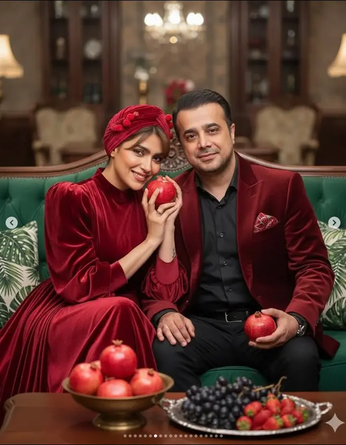 استایل یلدایی بازیگران