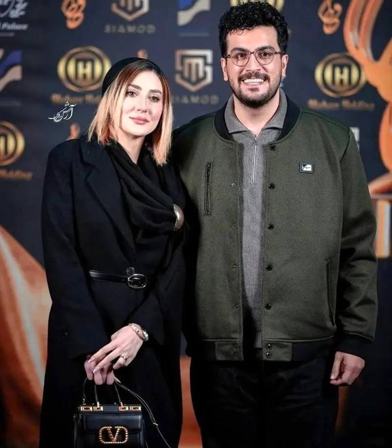 امیرحسین قیاسی و همسرش