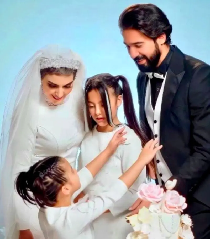 نیلوفر شهیدی و همسرش