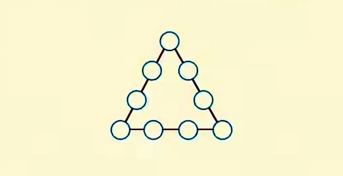 تست هوش برابری حاصل جمع هر ضلع مثلث