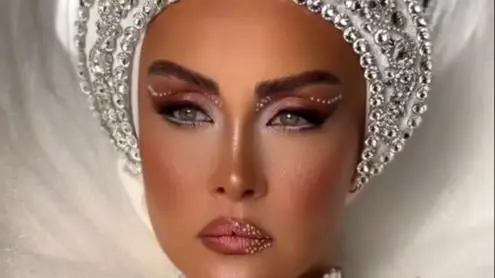 فیلم / استایل فرشته وار و پری‌گونه حدیث فولادوند به رنگ پرچم ایران/ درخشان و چشم‌نواز …