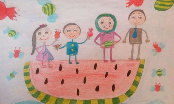 نقاشی برای شب یلدا