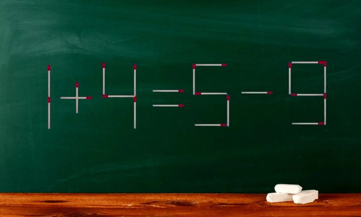 چگونه با جابجایی یک چوب کبریت در 9 ثانیه دو معادله را برابر کنیم؟ معمایی که مغز شما را به چالش می‌کشد!