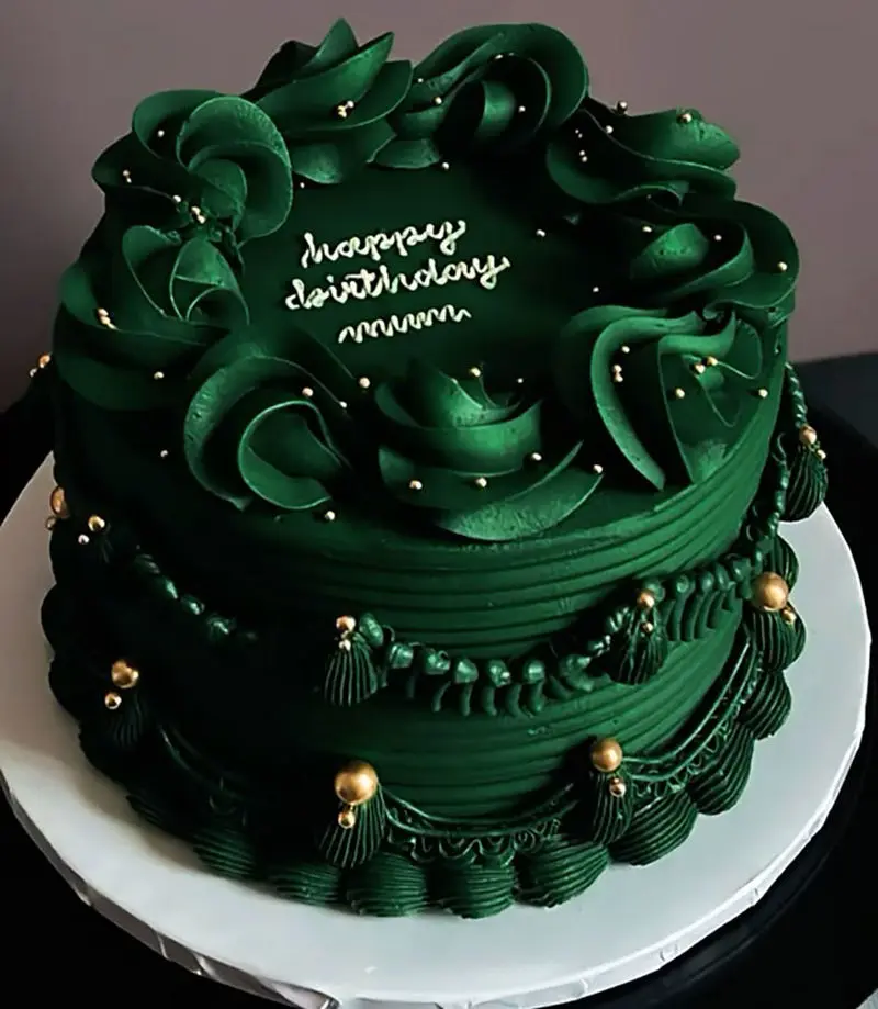 کیک تولد سبز پسرانه