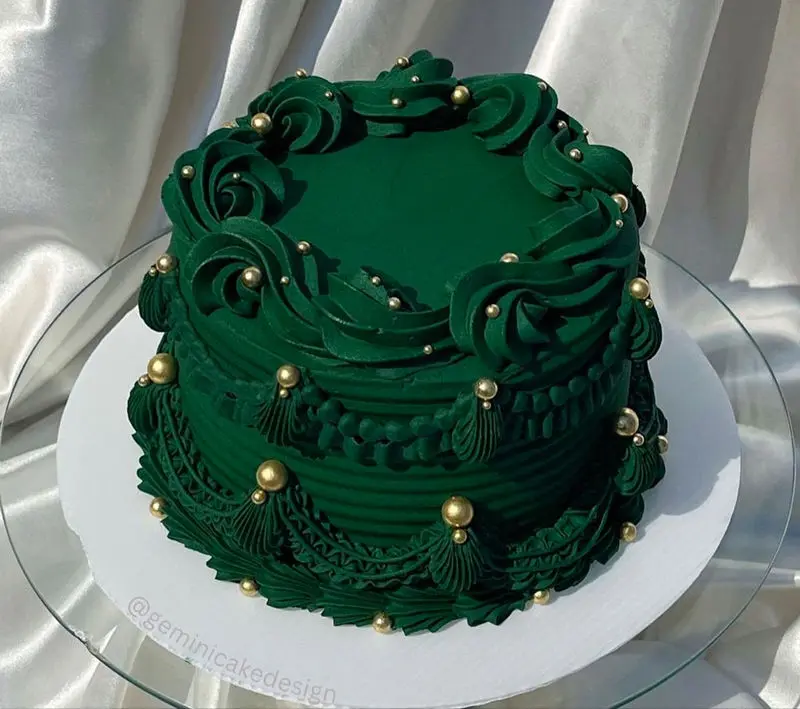 کیک تولد سبز پسرانه
