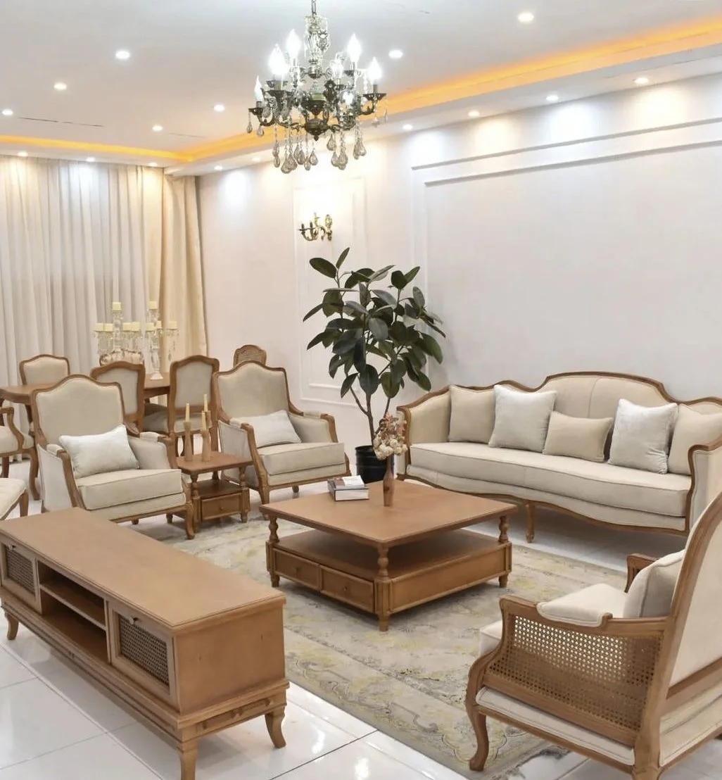 چیدمان پذیرایی مستطیل باریک