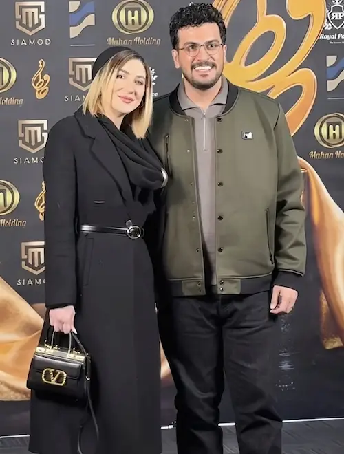 امیرحسین قیاسی و همسرش در جشن حافظ ۱۴۰۴