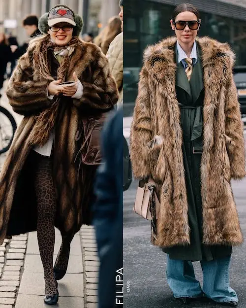 استایل با کت خزدار بلند