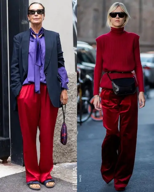 استایل زمستانی با شلوار قرمز