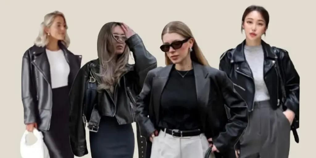 استایل با کت چرم