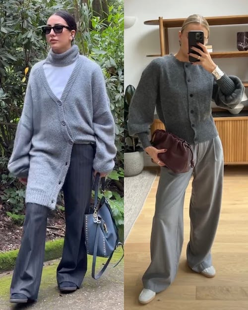 کاردیگن طوسی در استایل پاییزی