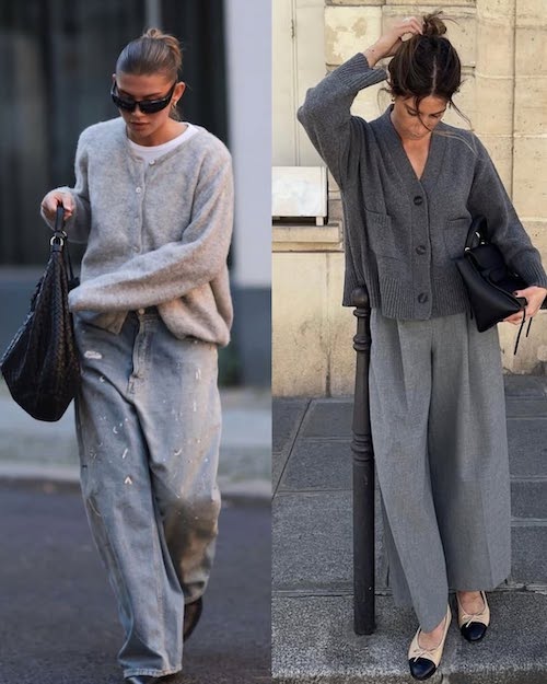 کاردیگن طوسی در استایل پاییزی