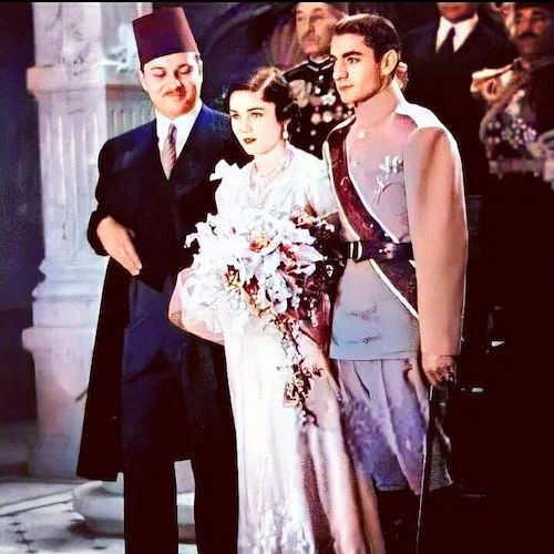 جواهرات فوزیه در روز عروسی