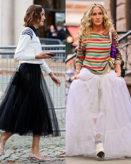 استایل با دامن توری