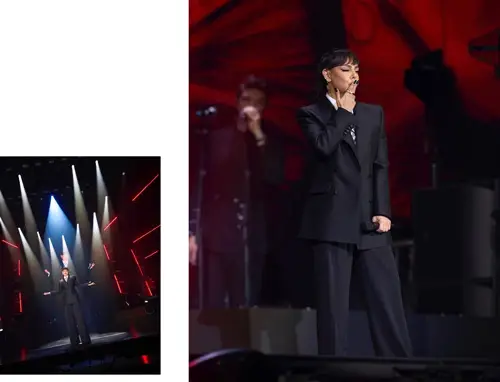 استایلهای مشکی ابرو در کنسرت اخیرش