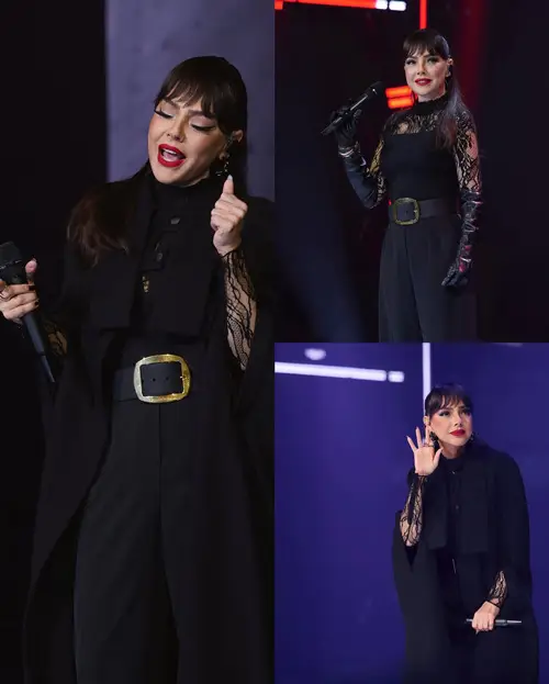 استایلهای مشکی ابرو در کنسرت اخیرش