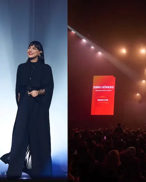 استایلهای مشکی ابرو در کنسرت اخیرش