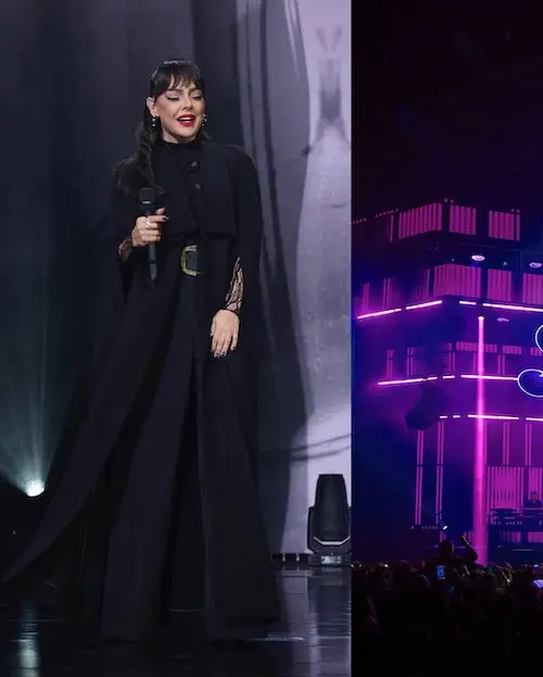 استایلهای مشکی ابرو در کنسرت اخیرش