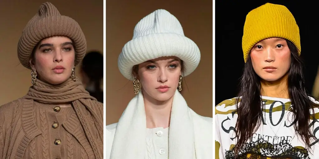 کلاه‌های بافتنی حجیم؛ ترند جسورانه زمستان که استایل شما را متحول می‌کند!