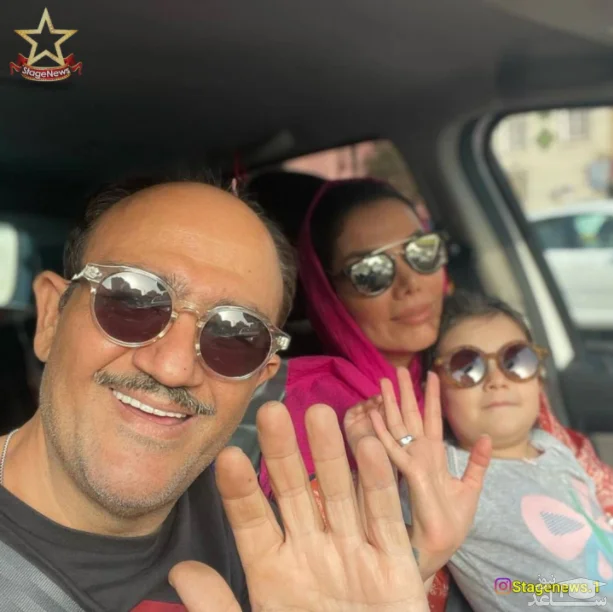 مهران غفوریان با خانواده اش
