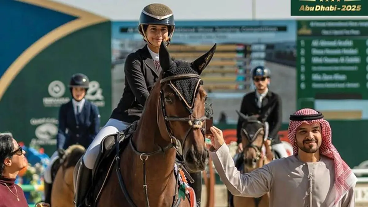 درخشش دیانا حسین حیدری؛ نایب‌قهرمانی سوارکار ایرانی در ابوظبی حیرت‌انگیز شد!