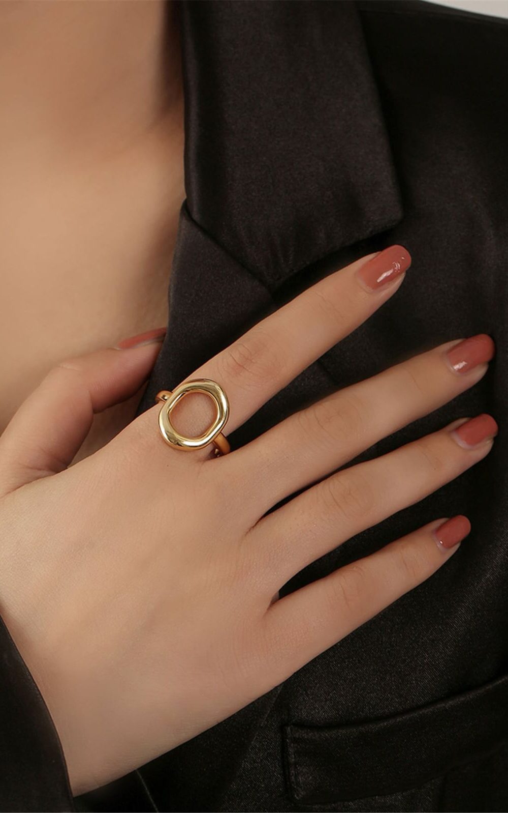 مدل انگشتر طلا بدون نگین شیک