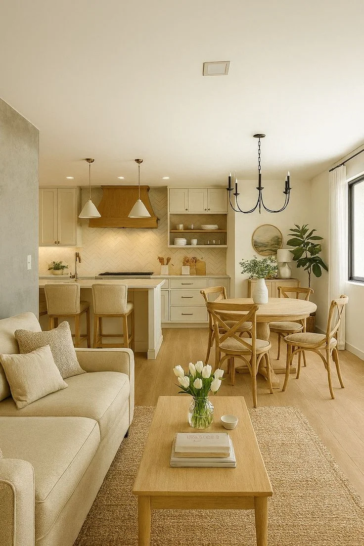 چیدمان پذیرایی مستطیل باریک