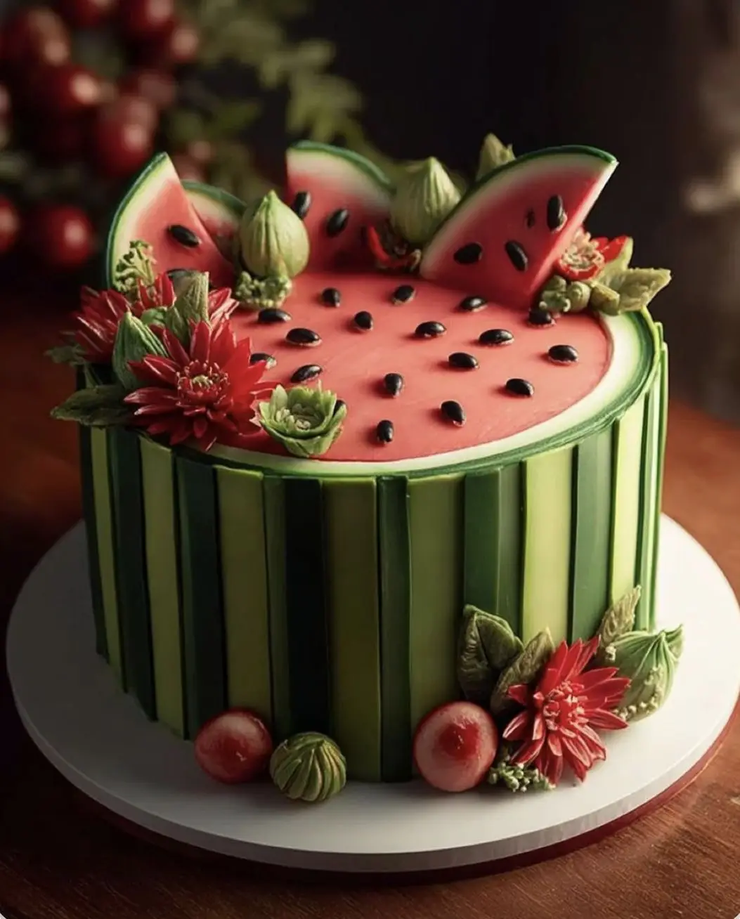 تزیین کیک شب یلدا برای مدرسه