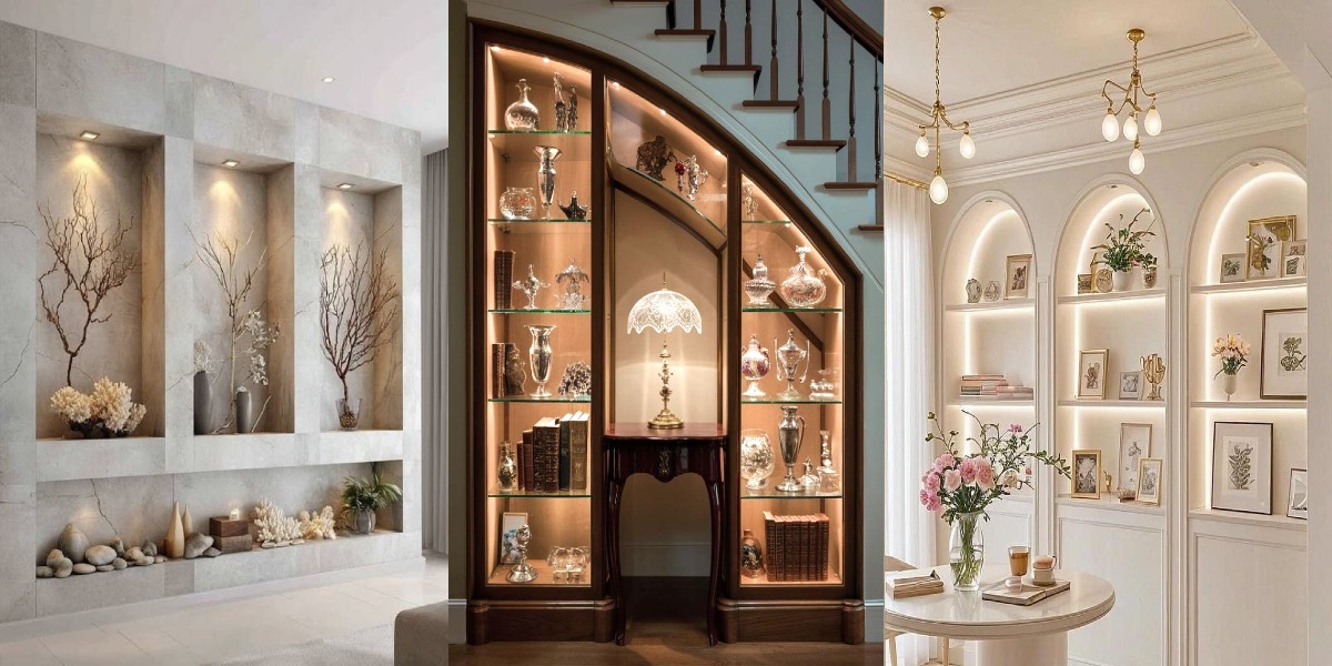 ۲۷ مدل ویترین پذیرایی توکار که خانه‌ات را به سبک لوکس و خاص تبدیل می‌کند!