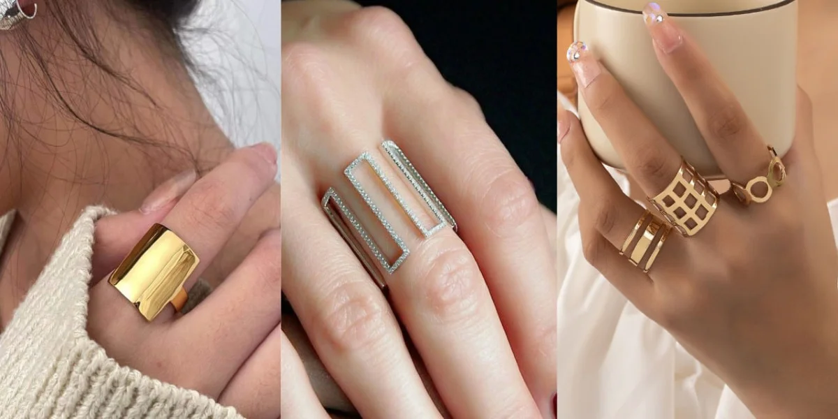 انگشترهای استوانه‌ای طلا؛ ترکیبی شگفت‌انگیز از شیک‌پوشی و قیمت مناسب که نمی‌دانستید!