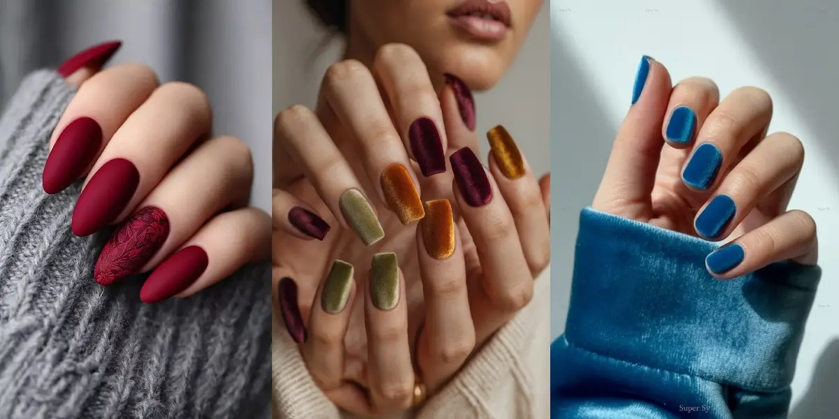 مدل لاک ناخن مخملی | مد جدید دیزاین و رنگ ناخن دخترانه ایرانی