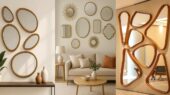 آینه‌های مینیمال چندتایی با ۳۰ طرح جذاب؛ تحول شگفت‌انگیز در دکور پذیرایی!