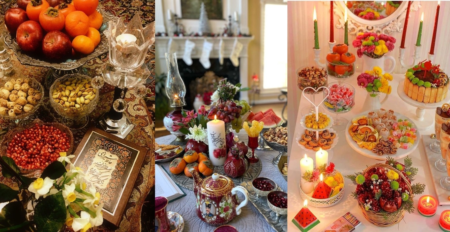 ۷۲ ایده ناب و شگفت‌انگیز برای تزیین سفره شب یلدا ۱۴۰۴؛ سنتی تا مدرن در یک نگاه!