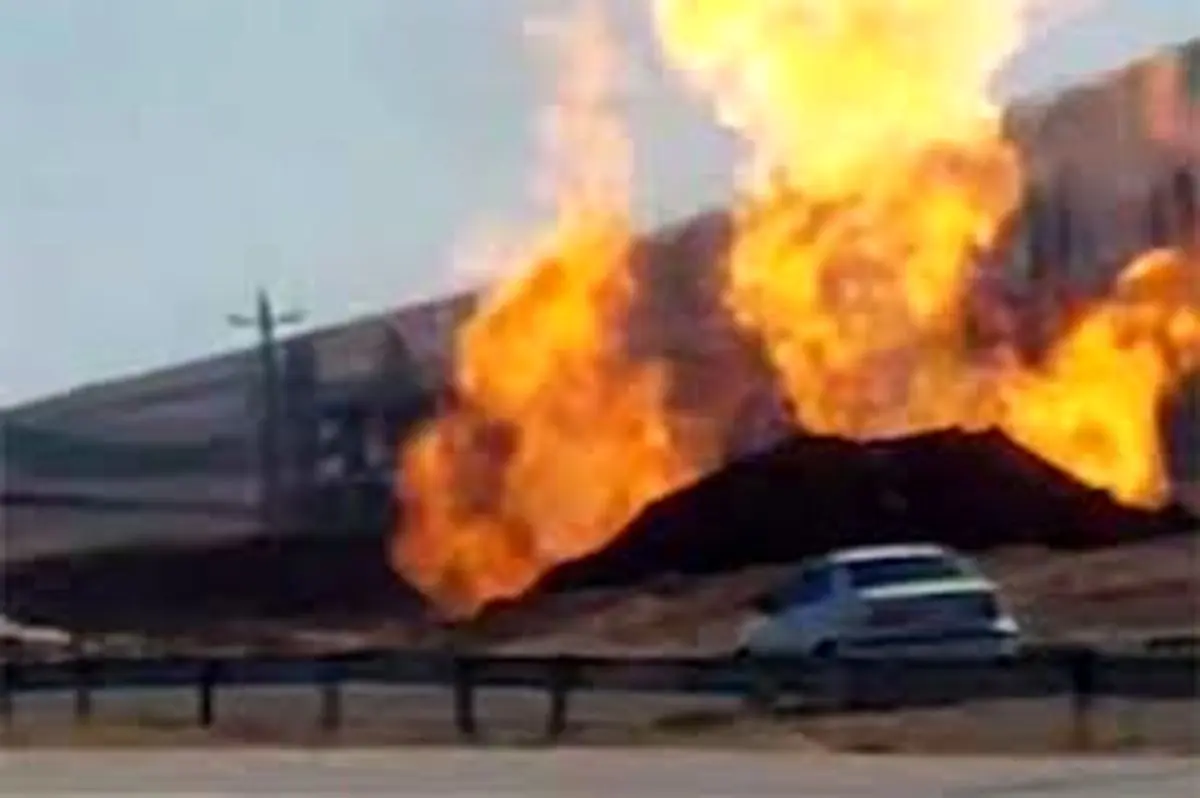 انفجار مهیب لوله اصلی گاز در کرمانشاه؛ نیروهای امدادی در محل حادثه فعال شدند