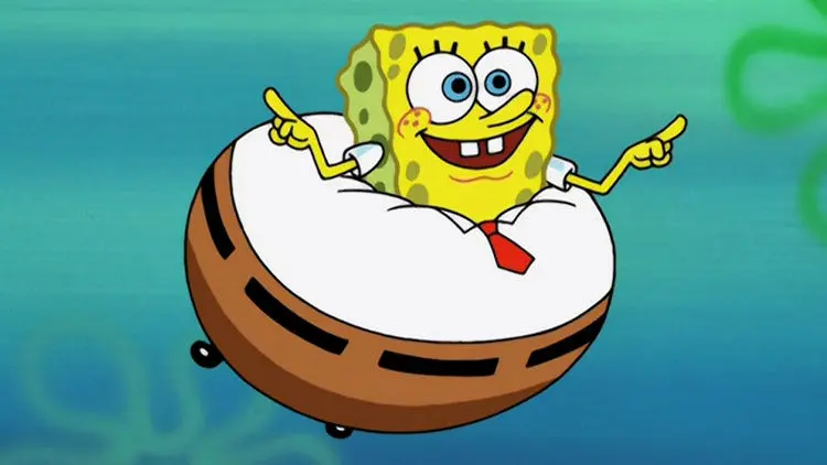 پرواز باب اسفنجی در آسمان بیکینی باتم