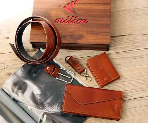 ست هدیه چرم مردانه