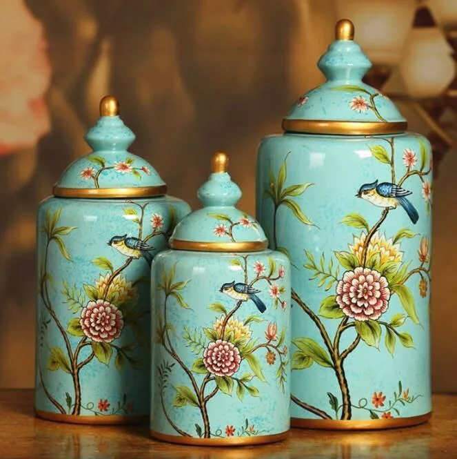 ظروف دکوری سفالی رنگی و طرح دار