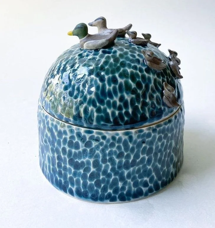 ظروف دکوری سفالی رنگی و طرح دار