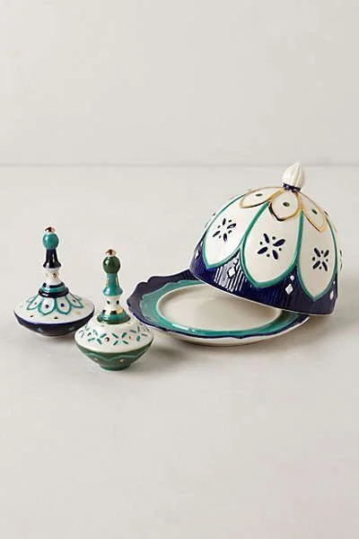 ظروف دکوری سفالی رنگی و طرح دار