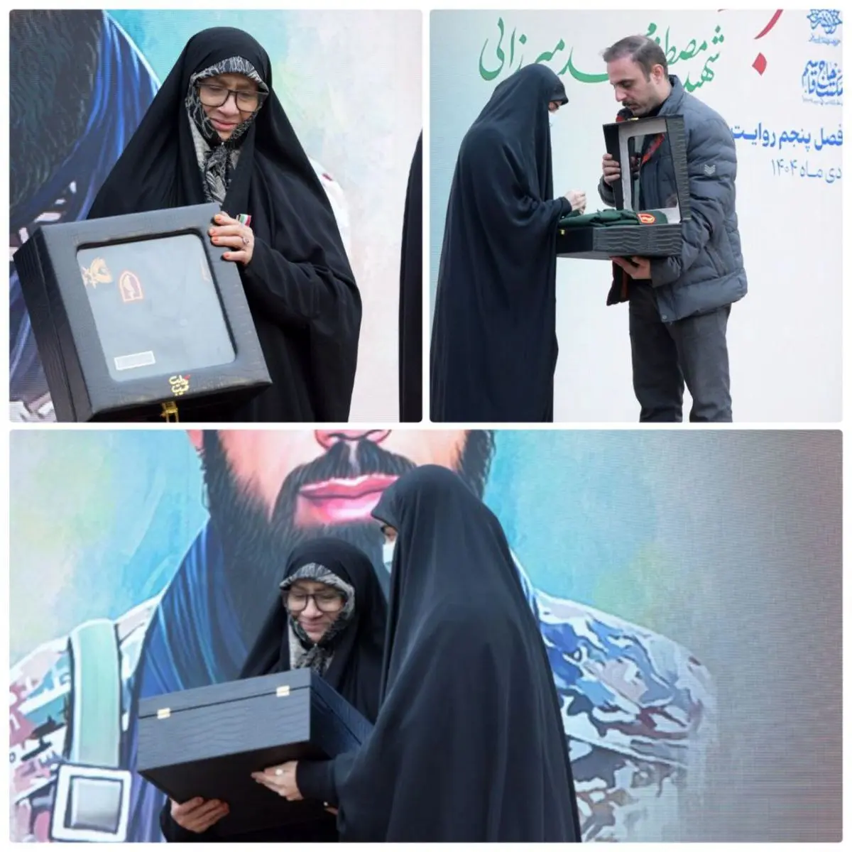 اولین «مدال سرباز» به مادر شهیدی که همزمان با حاج قاسم در یمن شهید شد اهدا شد