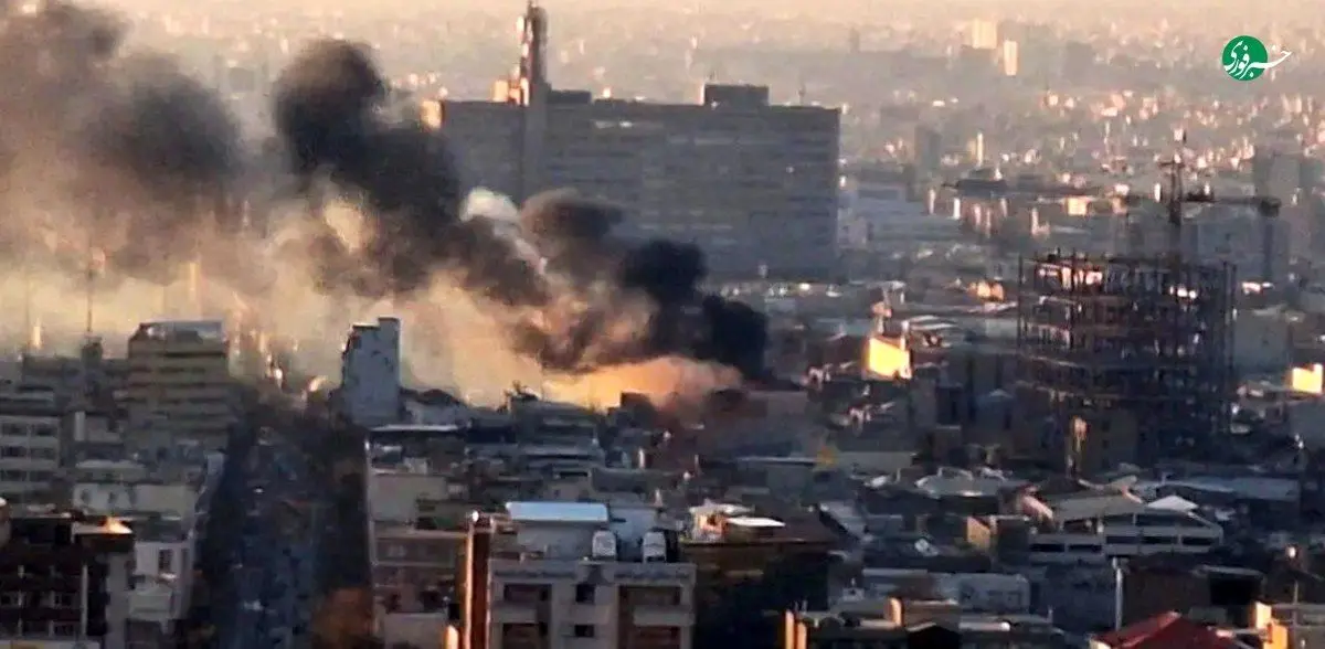 آتش‌سوزی مهیب در قلب لاله‌زار تهران؛ نیروهای آتش‌نشانی در حال مقابله با شعله‌ها