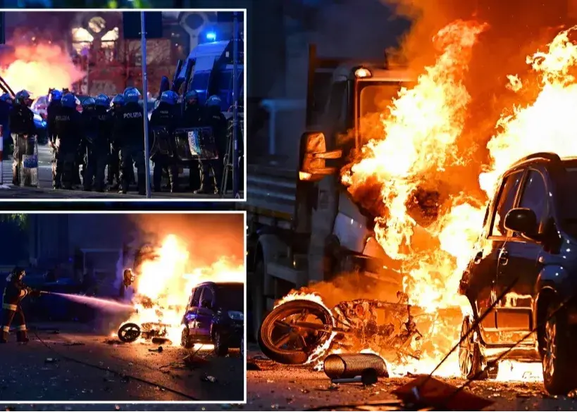 تصاویر شوکه‌کننده از درگیری وحشتناک اولتراهای اینتر و جنوا پیش از بازی!